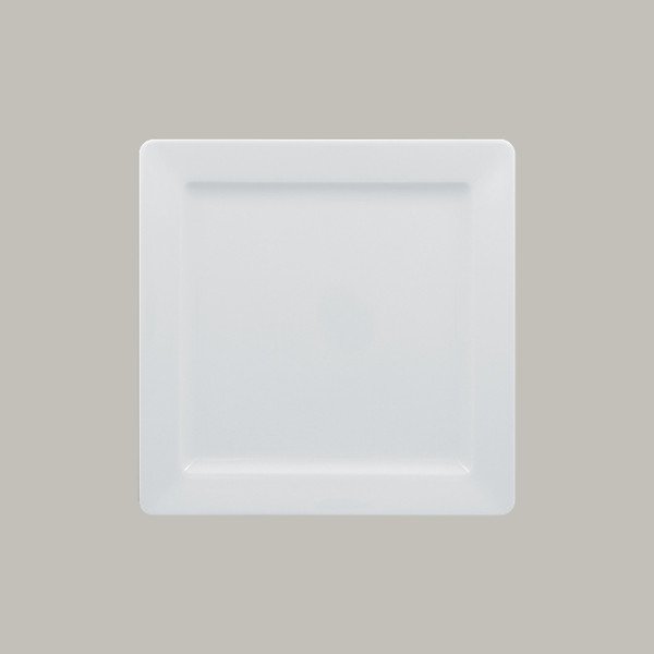 Teller flach mit Rand aus robustem Porzellan, 24 cm, 12 Stück - RAK Porcelain