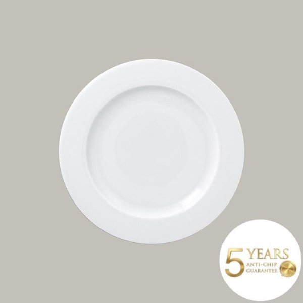 Flacher Teller mit Rand aus robustem Porzellan, 20,9 cm, 12 Stück – RAK Porcelain Access Serie