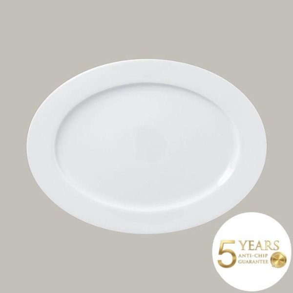 Ovale Platte aus robustem Porzellan, 33,8x25 cm, 6 Stück – RAK Porcelain Access Serie
