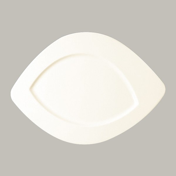 Teller flach Vanilla aus Porzellan – 6 Stück, 35,7x25,9 cm