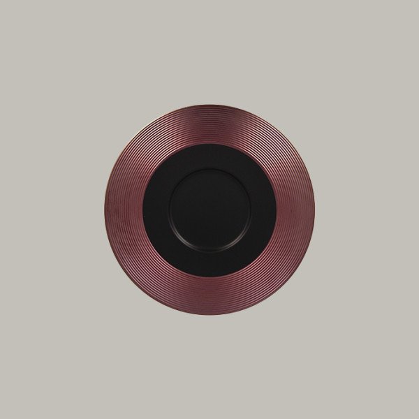 Teller flach mit Rand aus Porzellan, elegant mit Gold-, Silber- oder Bronzeveredelung, Ø 28,7 cm, 12 Stück