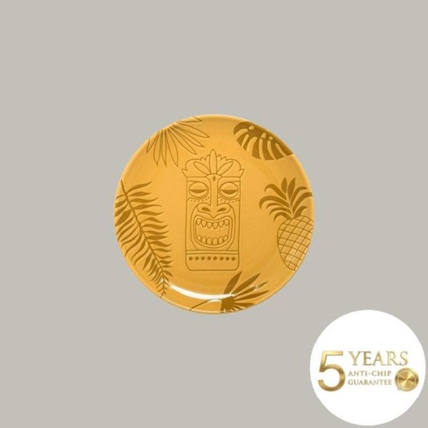 Teller coup flach Aztek in sonnigen Farben, 12-teilig, Porzellan, 24 cm Durchmesser, 5 Jahre Garantie