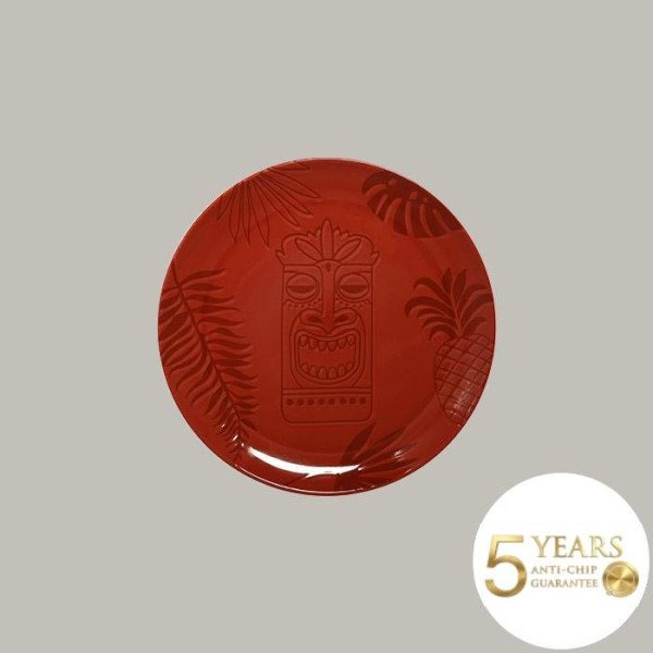 Teller coup flach Aztek in 5 Farben – 12er Set aus Porzellan