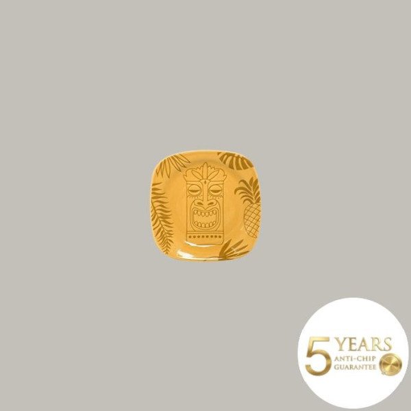 Teller flach mit Rand aus Porzellan, 24-teilig, Aztek Kollektion in sonnigen Farben