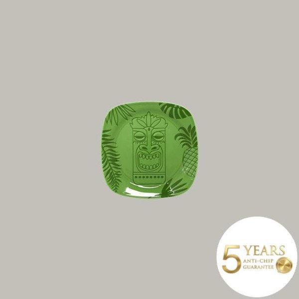 Teller flach mit Rand aus Porzellan, Aztek Kollektion, 24 Stück, bunt