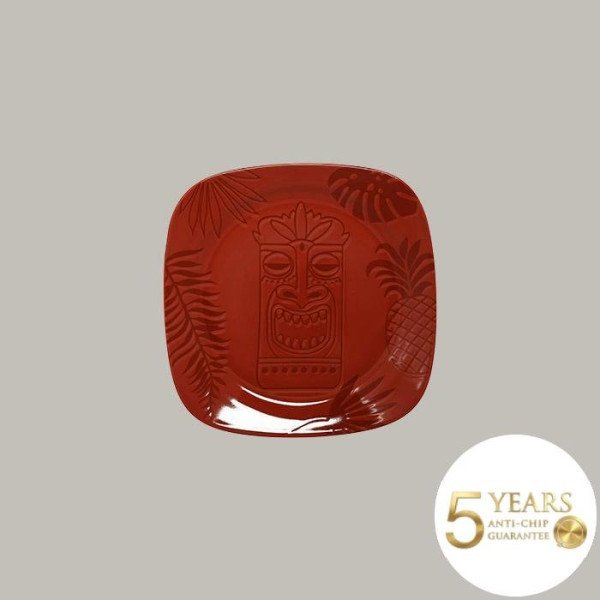 Teller flach mit Rand, 12er Set, Aztek Kollektion in Ethno-Design