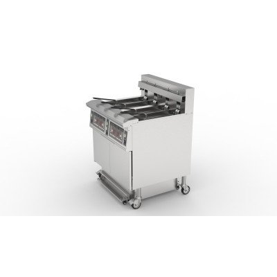 Friggitrice Elettrica iG - 4 x 11,6 Litri con Serbatoi Separati - 28 kW - con Sollevamento Automatico del Cestello e Sistema di 