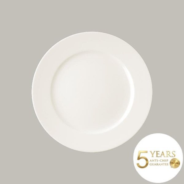 Teller flach mit Rand aus Porzellan, 6er Set – robust & elegant