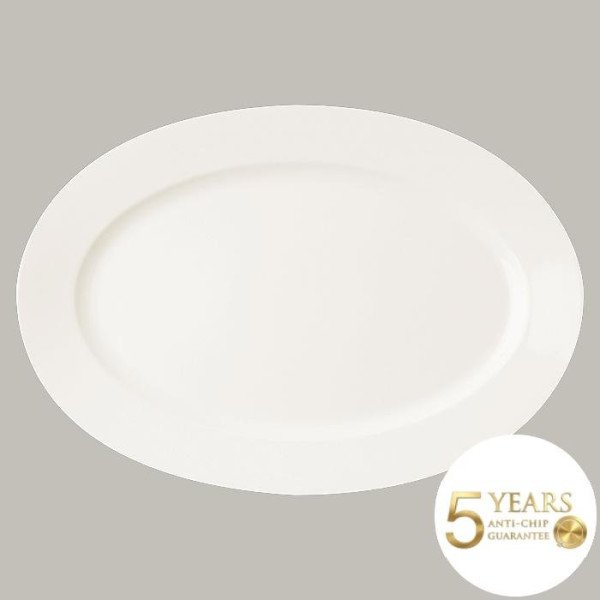 Platte oval aus Porzellan, 4-teiliges Set – robust & elegant