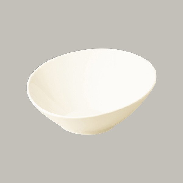 Salatschale schräg aus Porzellan Ø29 cm – robust & asymmetrisch