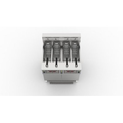 Friggitrice Elettrica iG - 4 x 11,6 Litri con Serbatoi Separati - 28 kW - con Sollevamento Automatico del Cestello e Sistema di 