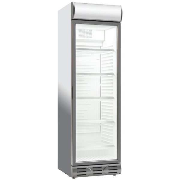 Frigo bevande - 382 litri - con 1 porta in vetro - display pubblicitario e illuminazione a LED
