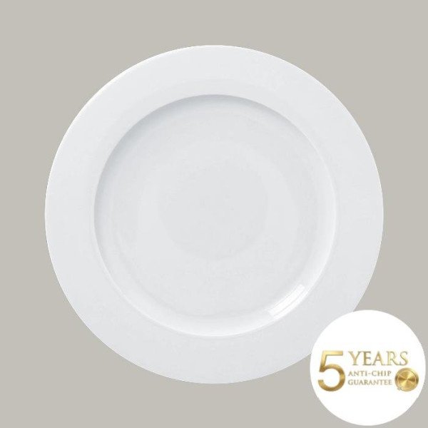 Teller flach mit Rand Ø 27,1 cm – robustes Porzellan, 12 Stück