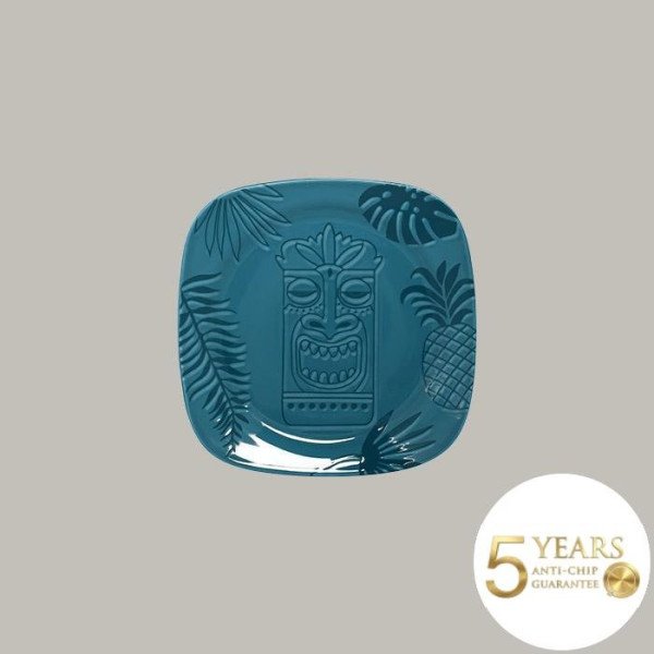 Teller flach mit Rand, 12-teiliges Set in sonnigen Aztek-Farben – RAK Porcelain