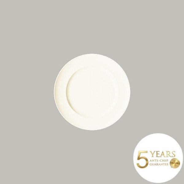 Teller flach mit Rand, 12-teilig, rund, robustes Porzellan von RAK Porcelain