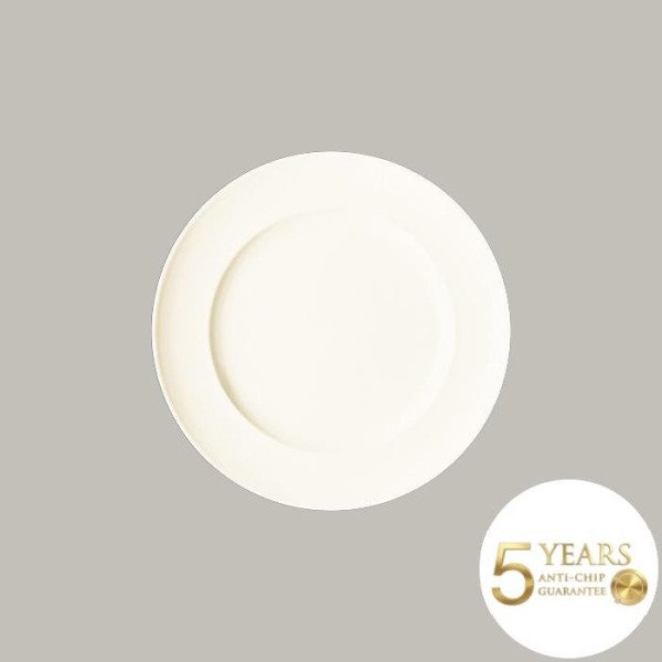 Teller flach mit Rand aus Porzellan, 6er Set, Ø 30,6 cm – Classic Gourmet von RAK Porcelain
