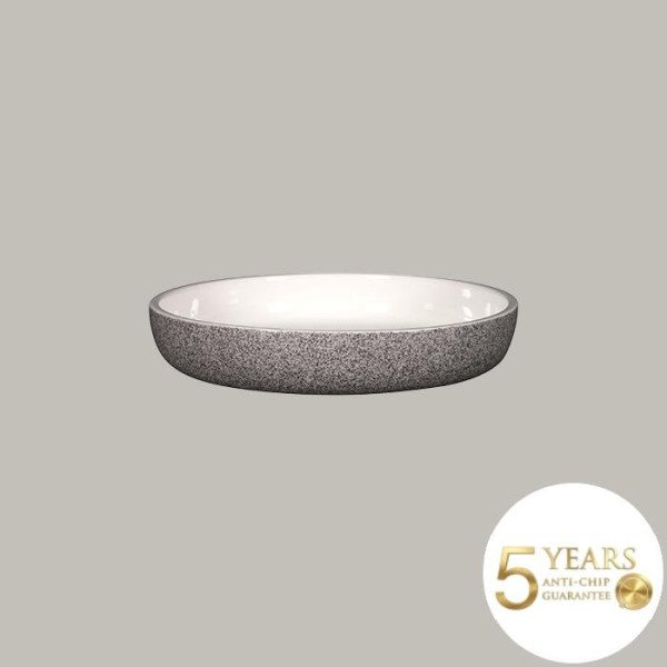 Tiefer Teller mit geradem Rand aus Rakstone, 23,7 cm Ø, 2er-Set von RAK Porcelain – Handbemalt und robust