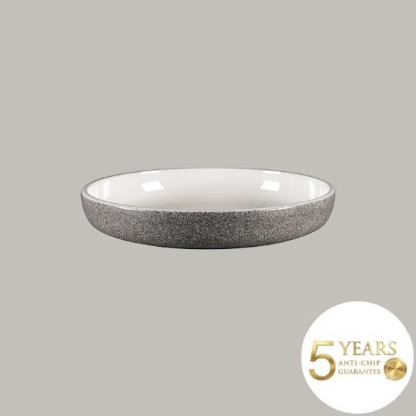 Tiefer Teller mit geradem Rand aus Rakstone, 25,8 cm Ø, 2-teiliges Set von RAK Porcelain