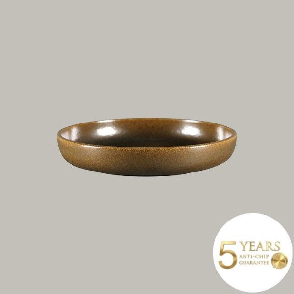 Tiefer Teller mit geradem Rand aus Rakstone, 25,8 cm Ø, handbemalt, 2 Stück – RAK Porcelain