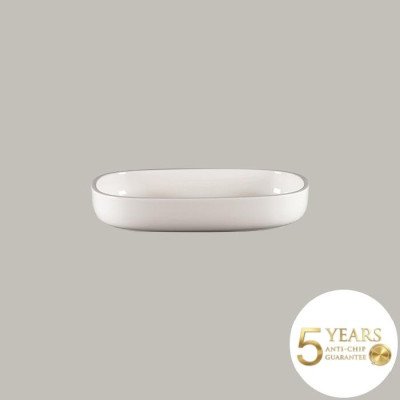 Tiefer Teller mit geradem...