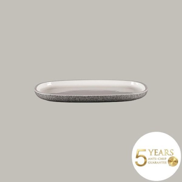 Teller flach mit geradem Rand aus Rakstone, 6er Set, 30,2x20 cm