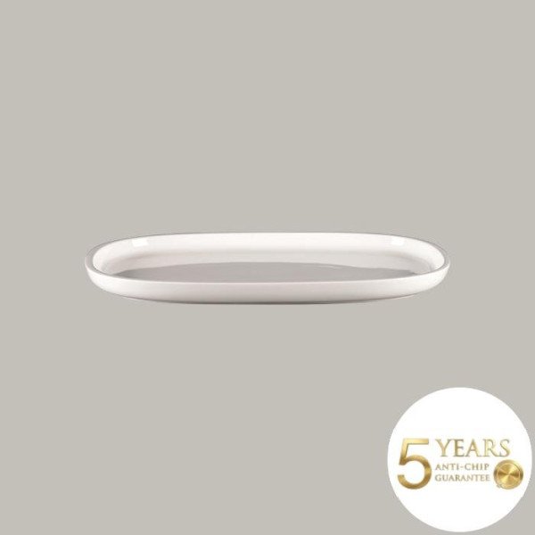 Platte mit geradem Rand aus Rakstone, 6-teiliges Set von RAK Porcelain – robust und handbemalt