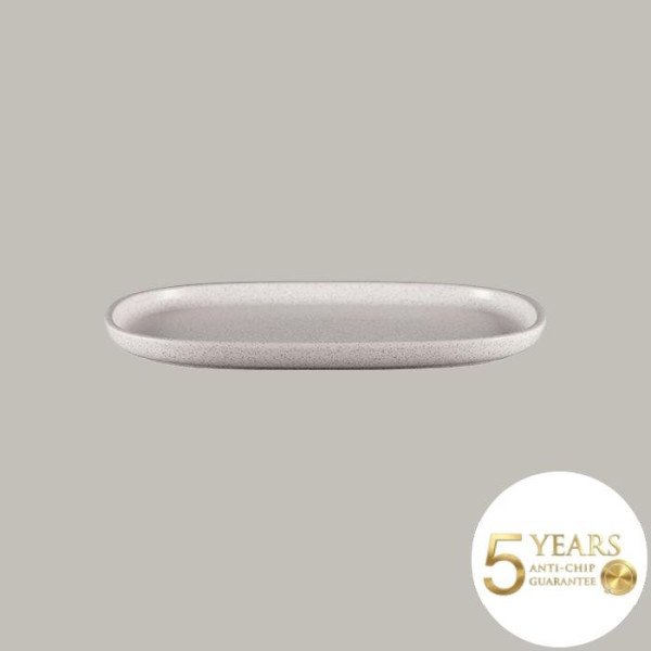 Platte mit geradem Rand aus Rakstone, 33,2x23 cm, 6 Stück, handbemalt