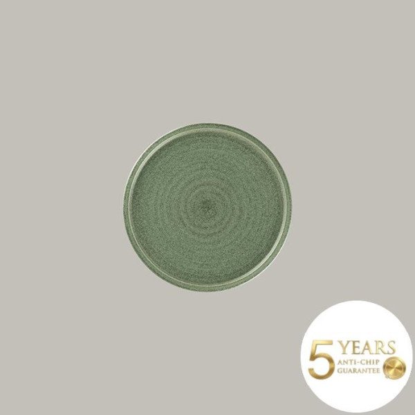 Flacher Coupe Teller Selva Dark Green – 12er Set aus Rakstone von RAK Porcelain