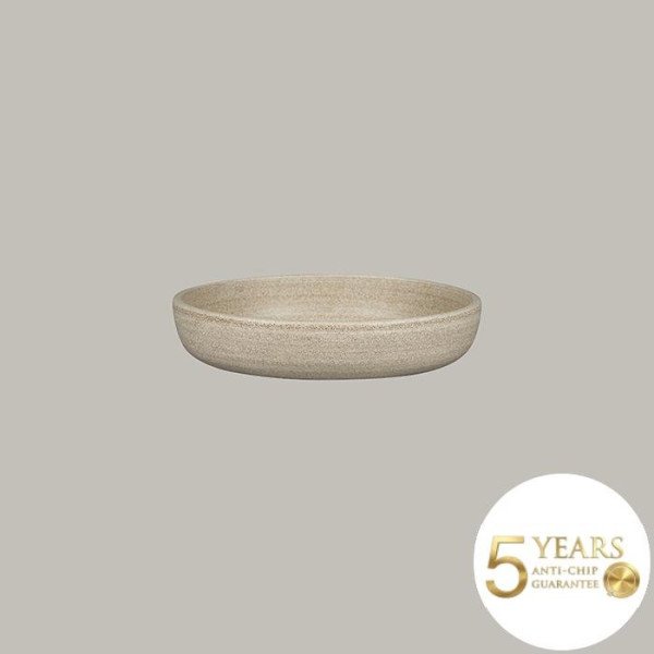 Runder Tiefer Teller Selva Grey – 3er Set von RAK Porcelain, Ø 19,8 cm, Rakstone