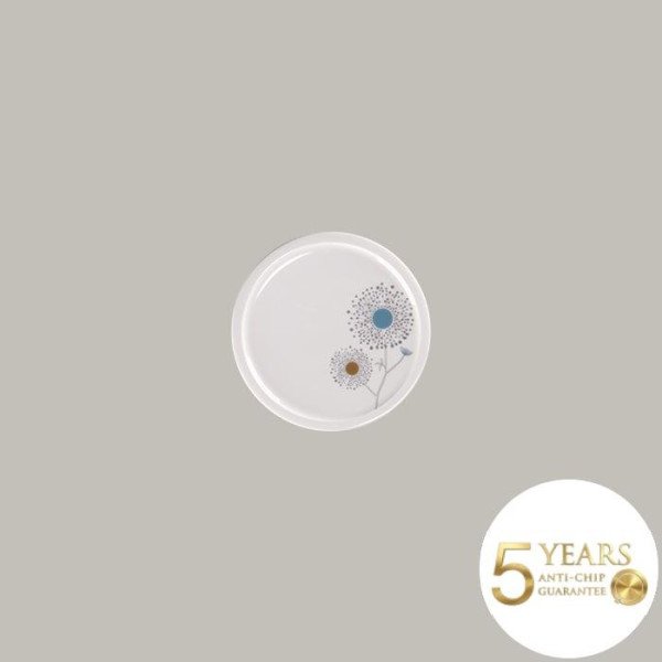 Teller coup flach aus Rakstone, handbemalt, 24-teilig, robust und alltagstauglich