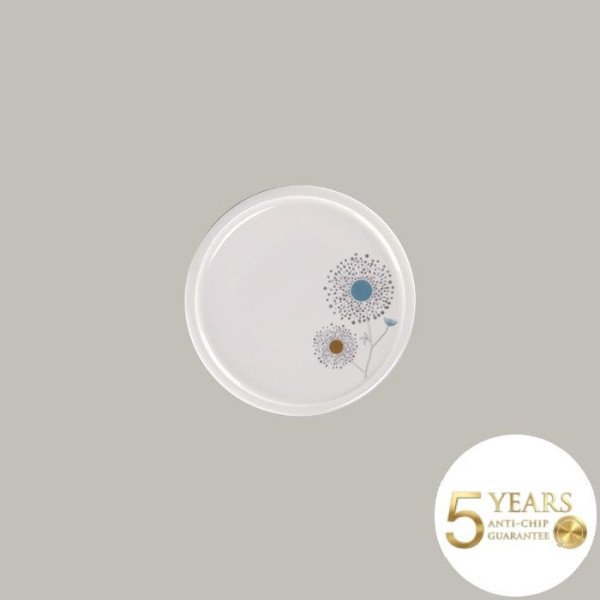 Teller coup flach aus Rakstone, 12er Set, handbemalt, Ø 20,4 cm, robust und alltagstauglich