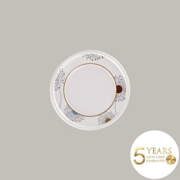 Teller flach mit Rand aus Rakstone, 12er Set – handbemalt, robust und alltagstauglich