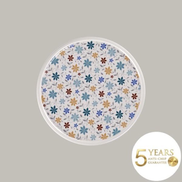 Teller coup flach aus Rakstone, 6er Set – Handbemalt, robust und alltagstauglich