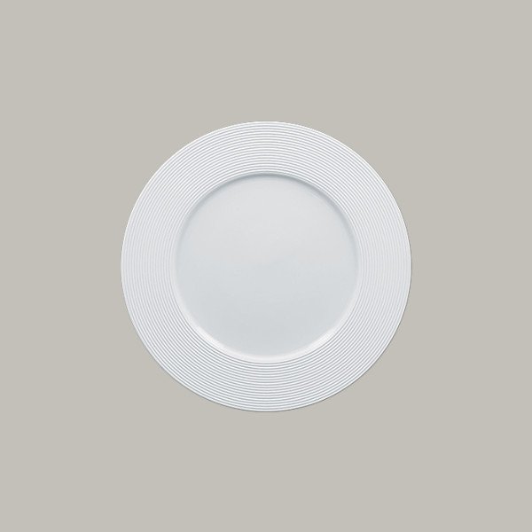 Teller flach mit Rand aus Porzellan, Ø 26,3 cm, Serie Evolution von RAK Porcelain – 12 Stück
