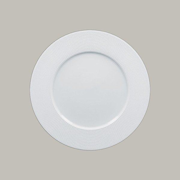 Teller flach mit Rand aus Porzellan, Ø 32,2 cm, Serie Evolution von RAK Porcelain – 6 Stück