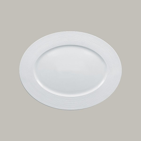 Platte oval aus Porzellan, 36 cm, 6-teiliges Set – Evolution Serie