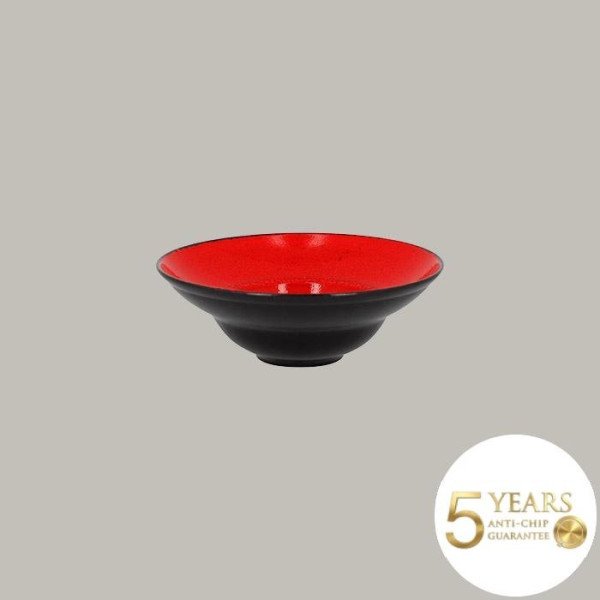 Teller extra tief aus der Fire Serie – 6er Set, handgefertigt, schwarz und farbenfroh