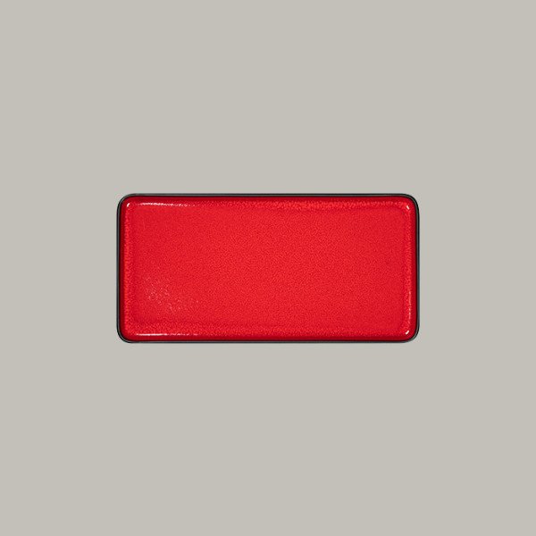 Teller flach mit geradem Rand aus Porzellan, 32x16 cm, rechteckig – RAK Porcelain Fusion Serie