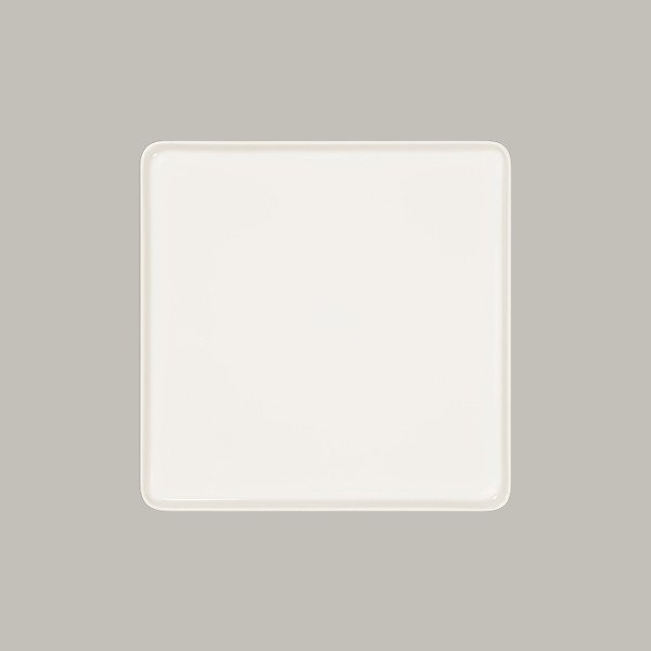 Teller flach mit geradem Rand – quadratisch, 32 cm, Porzellan, Fusion Kollektion