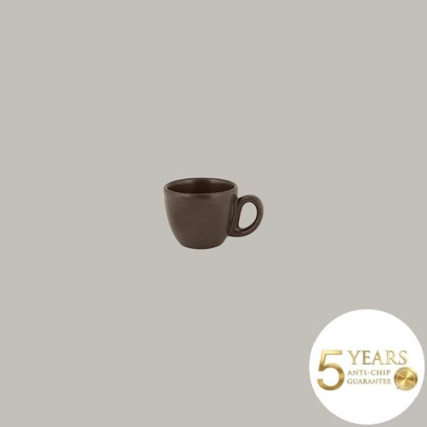 Espressotassen-Set Genesis aus Porzellan, 12-teilig, in Mandelbeige, Kakaobraun & Rinde-Braun