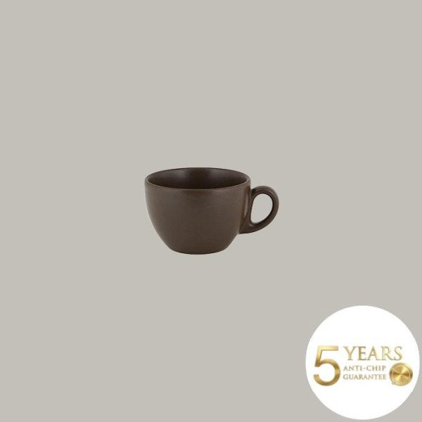 Kaffee- /Teetasse Genesis aus Porzellan, 12-teilig, in Mandelbeige, Kakaobraun und Rinde-Braun