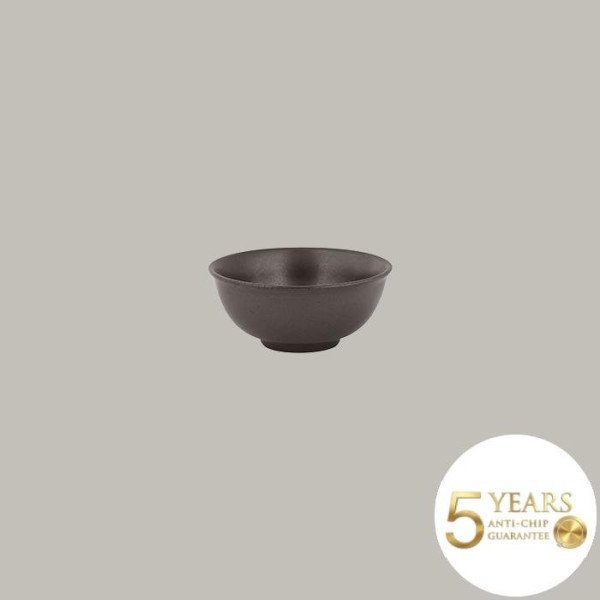 Schale Genesis aus Porzellan, 12-teilig, handgefertigt, in Mandelbeige, Kakaobraun und Rinde-Braun