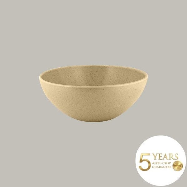 Salatschale Genesis aus Porzellan, 6-teilig, Ø 20,2 cm, in Mandelbeige, Kakaobraun & Rinde-Braun