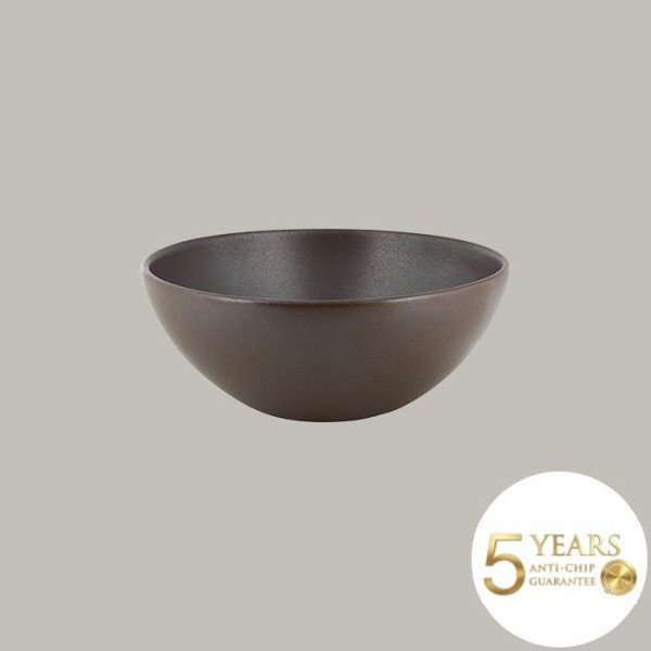 Salatschale Genesis aus Porzellan, 6-teilig, Ø 20,2 cm, handgefertigt, in Mandelbeige, Kakaobraun & Rinde-Braun