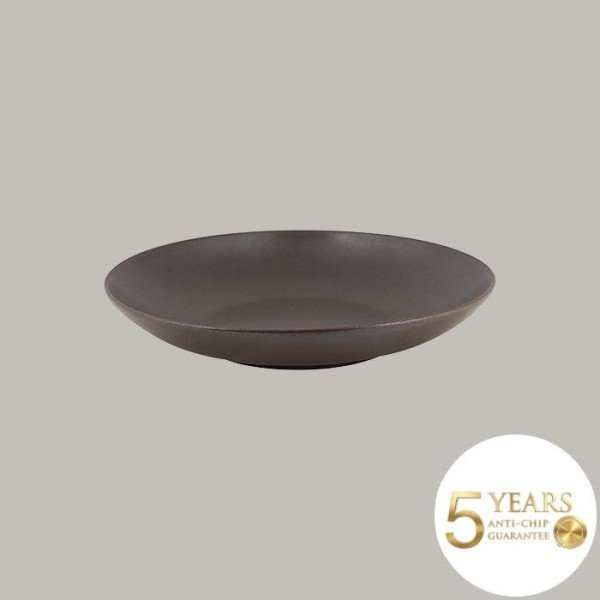 Teller coup tief aus Porzellan, 12-teilig, Genesis Kollektion von RAK Porcelain – langlebig & handgefertigt in Mandelbeige, Kaka