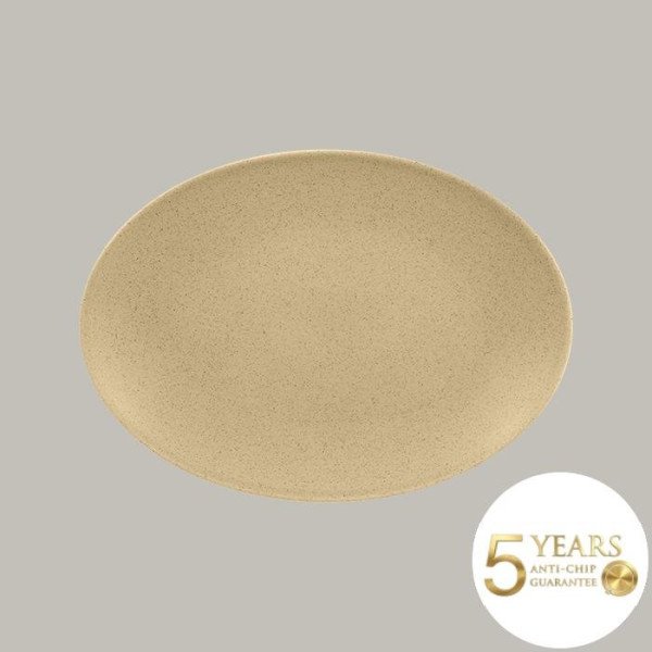 Teller coup flach aus Porzellan, 6er Set, oval, Genesis Kollektion von RAK Porcelain