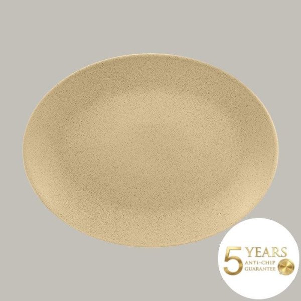 Teller coup flach Genesis aus Porzellan, 6-teilig, oval, 36x27 cm, handgefertigt von RAK Porcelain