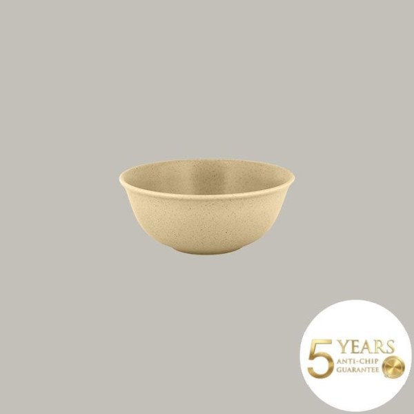 Schale Genesis aus Porzellan, 16 cm Ø, 12-teilig, handgefertigt, in Mandelbeige, Kakaobraun & Rinde-Braun