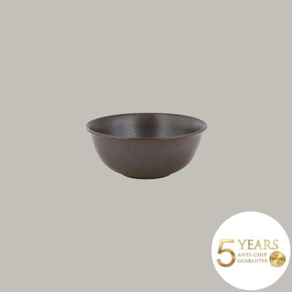 Schale Genesis aus Porzellan, 16 cm Ø, 12-teilig, handgefertigt in Mandelbeige, Kakaobraun & Rinde-Braun