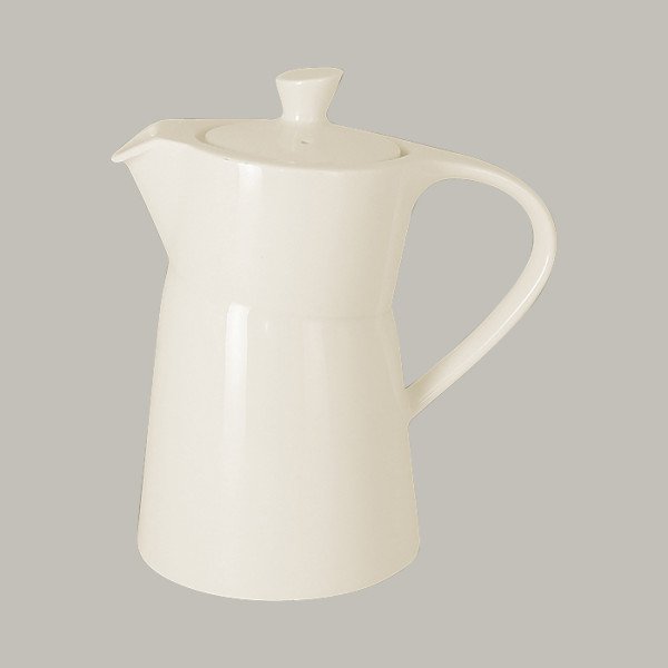 Kaffeekanne aus Porzellan, asymmetrisch oval, 35 cl – Serie Giro von RAK Porcelain